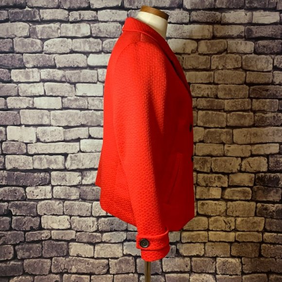 Talbots Red Double Breasted Jacket Size 12P - Picture 8 of 9